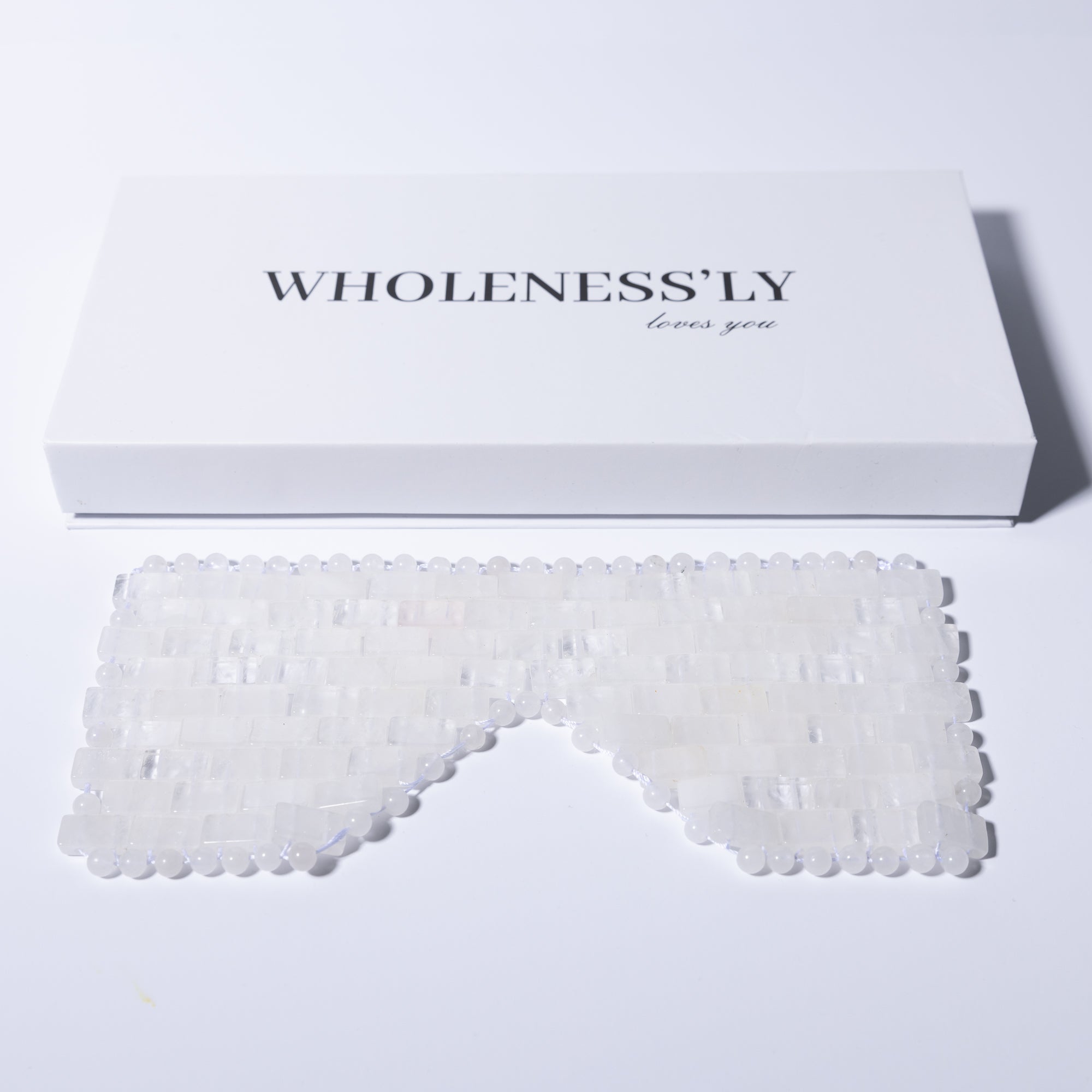 Clear Quartz Crystal Eye Mask for Tired Eyes - Wholenessly